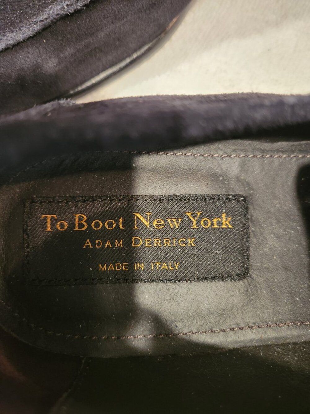 To Boot New York Adam Derrick Men's Black Suede Penny Loafers Made in Italy 10 - Picture 4 of 4